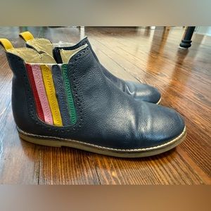Boden navy girls booties